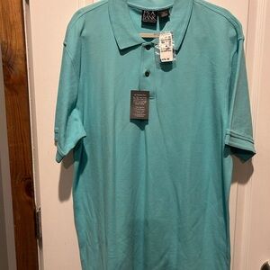 Jos A Bank Travelers Collection Aqua Polo Shirt Size XXL NWT